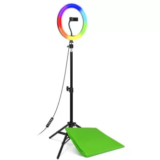 CONNECT IT Streaming Box Selfie10Ring okrogla 10-palčna RGB LED luč