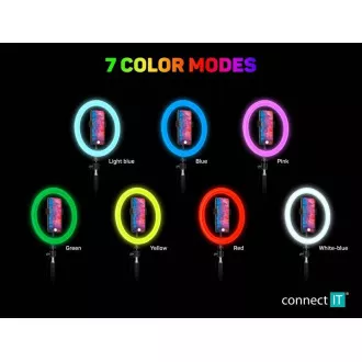 CONNECT IT Streaming Box Selfie10Ring okrogla 10-palčna RGB LED luč