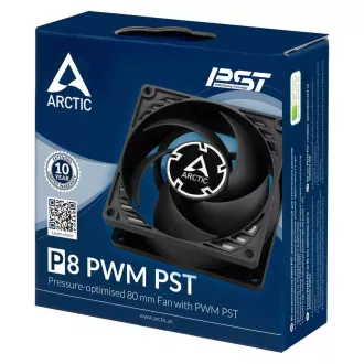 ARCTIC ventilator P8 PWM PST 80 x 80 x 25mm, črn