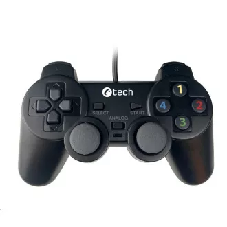 C-TECH gamepad Callon za PC/PS3, 2x analogni, X-vhod, vibracijski, 1, 8m kabel, USB