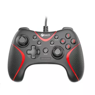 C-TECH gamepad Theon za PC/PS3, 2 programabilna makro gumba, 2x analogni, X-vhod, vibracijski, 1, 8m kabel