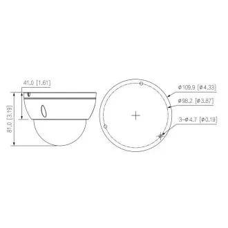 Dahua IPC-HDBW2441E-S-0280B, IP kamera, 4Mpx, 1/2,9" CMOS, 2, 8 mm objektiv, IR<30, IP67, IK10 - Rabljeno