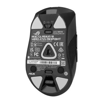 ASUSova miška ROG GLADIUS III Wireless Aimpoint Black, RGB, Bluetooth ASUSova miška ROG GLADIUS III Wireless Aimpoint Black, RGB, Bluetooth