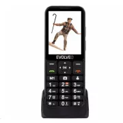 EVOLVEO EasyPhone LT, mobilni telefon za starejše s stojalom za polnjenje, črn - Rabljeno