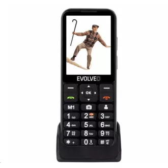 EVOLVEO EasyPhone LT, mobilni telefon za starejše s stojalom za polnjenje, črn - Rabljeno EVOLVEO EasyPhone LT, mobilni telefon za starejše s stojalom za polnjenje, črn - Rabljeno