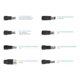 AVACOM QuickTIP 150W - univerzalni adapter za prenosne računalnike   8 priključkov