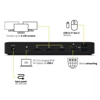 PORT priklopna postaja za do 9 perifernih naprav prek USB-C, črna PORT priklopna postaja za do 9 perifernih naprav prek USB-C, črna