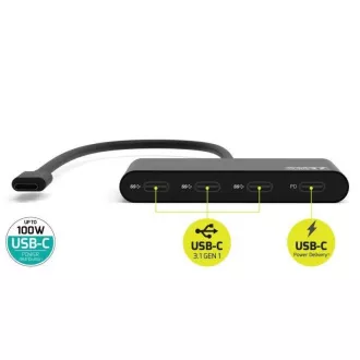 PORT hub USB-C s 3x USB-C 3.1 priključki   1x USB-C 100 W PD