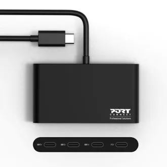 PORT hub USB-C s 3x USB-C 3.1 priključki   1x USB-C 100 W PD