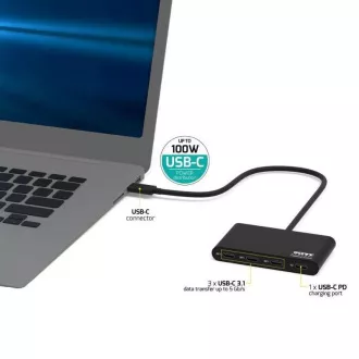 PORT hub USB-C s 3x USB-C 3.1 priključki   1x USB-C 100 W PD