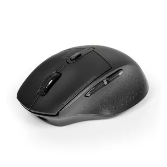 PORT polnilna miška z dvojno brezžično povezavo, BT, 2, 4 GHz, USB-A/C, črna
