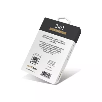 RhinoTech Kabel za polnjenje in prenos podatkov 3v1 USB-A (MicroUSB Lightning USB-C) 1, 2 m črn RhinoTech Kabel za polnjenje in prenos podatkov 3v1 USB-A (MicroUSB Lightning USB-C) 1, 2 m črn