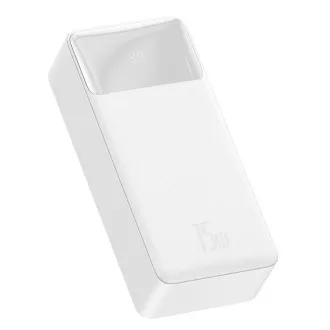 Baseus Bipow powerbank z digitalnim zaslonom 30000mAh 15W bela