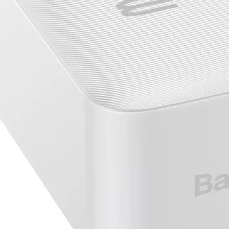 Baseus Bipow powerbank z digitalnim zaslonom 30000mAh 15W bela