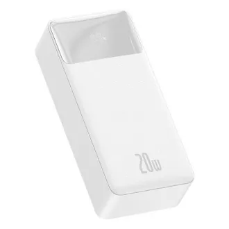 Baseus Bipow powerbank z digitalnim zaslonom 30000mAh 20W bela