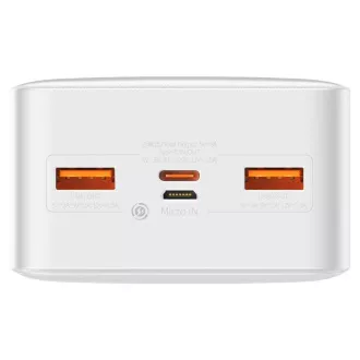 Baseus Bipow powerbank z digitalnim zaslonom 30000mAh 20W bela