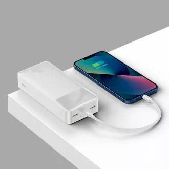 Baseus Bipow powerbank z digitalnim zaslonom 30000mAh 20W bela