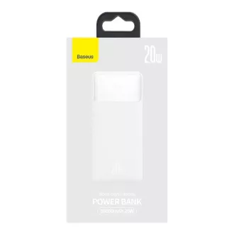 Baseus Bipow powerbank z digitalnim zaslonom 30000mAh 20W bela