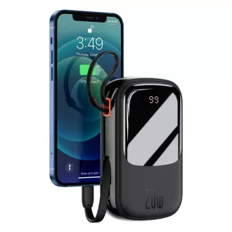 Baseus Qpow Pro Digitalni zaslon Hitro polnjenje Power Bank 20000mAh 20W iP Black Baseus Qpow Pro Digitalni zaslon Hitro polnjenje Power Bank 20000mAh 20W iP Black