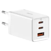 Baseus GaN5 Pro adapter za hitro polnjenje 2x USB-C   USB-A 65W bela