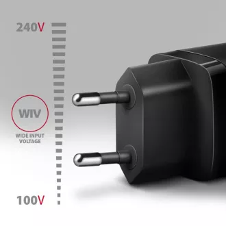 AXAGON ACU-PQ30, polnilec 30 W, 2x vrata (USB-A   USB-C), PD3.0/PPS/QC4 /SFC/AFC/Apple, črn