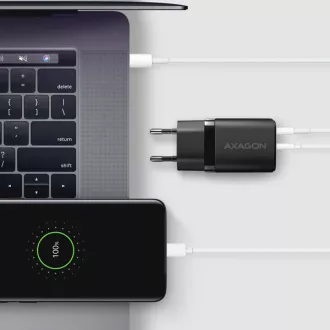 AXAGON ACU-PQ30, polnilec 30 W, 2x vrata (USB-A   USB-C), PD3.0/PPS/QC4 /SFC/AFC/Apple, črn