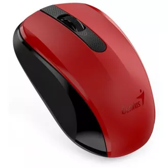 GENIUS miška NX-8008S/ 1200 dpi/ brezžična/ tiha/ senzor BlueEye/ rdeča