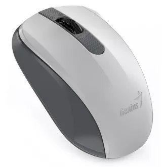GENIUS miška NX-8008S/ 1200 dpi/ brezžična/ tiha/ senzor BlueEye/ bela/siva