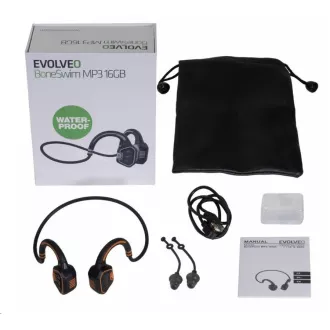 EVOLVEO BoneSwim MP3 16GB brezžične slušalke, ličnica, oranžna