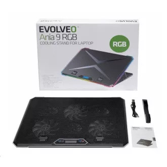 EVOLVEO Ania 9 RGB, nastavljivo stojalo za prenosni računalnik EVOLVEO Ania 9 RGB, nastavljivo stojalo za prenosni računalnik