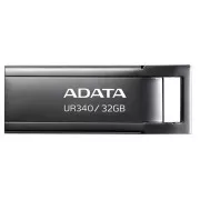 ADATA Flash disk 32 GB UR340, USB 3.2 Dash Drive, kovinsko sijajna črna