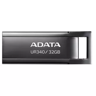 ADATA Flash disk 32 GB UR340, USB 3.2 Dash Drive, kovinsko sijajna črna