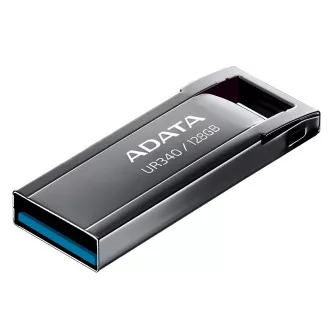 ADATA Flash disk 128 GB UR340, USB 3.2 Dash Drive, kovinsko sijajna črna