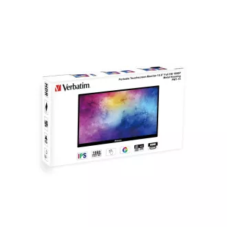 Verbatim PMT-15 Prenosni monitor z zaslonom na dotik 15,6" Full HD 1080p Kovinsko ohišje Verbatim PMT-15 Prenosni monitor z zaslonom na dotik 15,6" Full HD 1080p Kovinsko ohišje