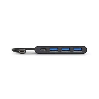 PORT USB-C HUB, 3x USB 3.0 1x USB-C, črn PORT USB-C HUB, 3x USB 3.0 1x USB-C, črn