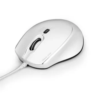 PORT optična miška SILENT, USB-A/USB-C, 3600 DPI, bela