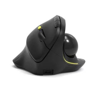 PORT brezžična ergonomska miška ERGONOMIC TRACKBALL, 2, 4 Ghz in Bluetooth, USB-A/C, črna