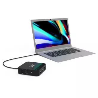 Priključna postaja PORT USB-C 10v1, 2x4K Display Port, 5x USB-A, USB-C 85W PD, Ethernet, SD