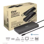 Club3D Priključna postaja USB-C 11v1, 2xDP, 3xUSB-C, 3xUSB, 1xRJ45, bralnik kartic SD, črna