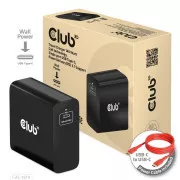 Club3D Potovalni polnilec USB-C 140W, tehnologija GaN, 1xUSB-C, podpora PD 3.1