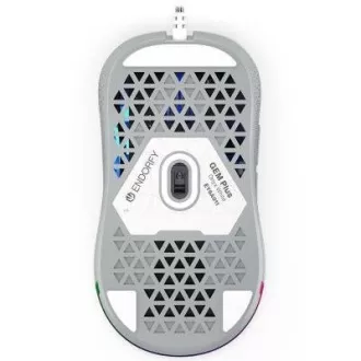 ENDORFY Gaming Mouse GEM Plus Onyx White, USB, ARGB, bela
