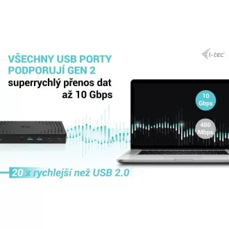 i-tec USB 3.0 / USB-C / Thunderbolt, 3x 4K Priključna postaja Gen 2   PD 100W