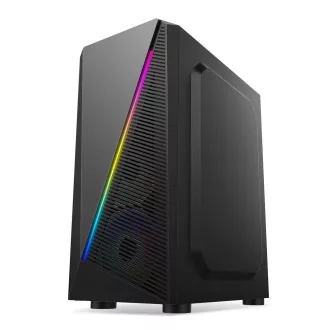 1stCOOL ohišje SHARK 2, srednji stolp, AU, USB 3.0, brez napajalnika, RGB ventilator, prozorna stranska plošča, črno