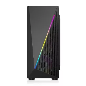 1stCOOL ohišje SHARK 2, srednji stolp, AU, USB 3.0, brez napajalnika, RGB ventilator, prozorna stranska plošča, črno