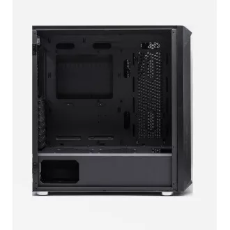 1stCOOL Wind Storm Black MiddleTower ARGB, AU, USB3.0, brez napajalnika, RGB ventilator, prozorna stranska plošča, črna