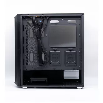 1stCOOL Wind Storm Black MiddleTower ARGB, AU, USB3.0, brez napajalnika, RGB ventilator, prozorna stranska plošča, črna