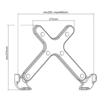 Držalo za prenosni računalnik Fiber Mounts M8C36