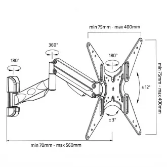 Fiber Mounts M7C84 popolnoma nastavljiv nosilec za TV Fiber Mounts M7C84 popolnoma nastavljiv nosilec za TV
