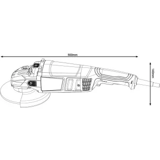 BOSCH GWS 2200, kotni brusilnik, 2.200 W, 6.500 - 6.500 vrt/min, 230 mm, zaklepno stikalo BOSCH GWS 2200, kotni brusilnik, 2.200 W, 6.500 - 6.500 vrt/min, 230 mm, zaklepno stikalo