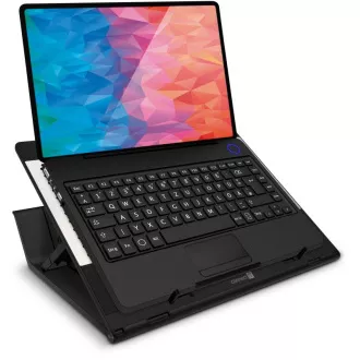 CONNECT IT FrostBlast hladilna podloga pod prenosni računalnik z modro osvetlitvijo, Črna